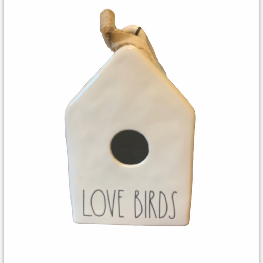 New Rae Dunn LOVEBIRDS Birdhouse